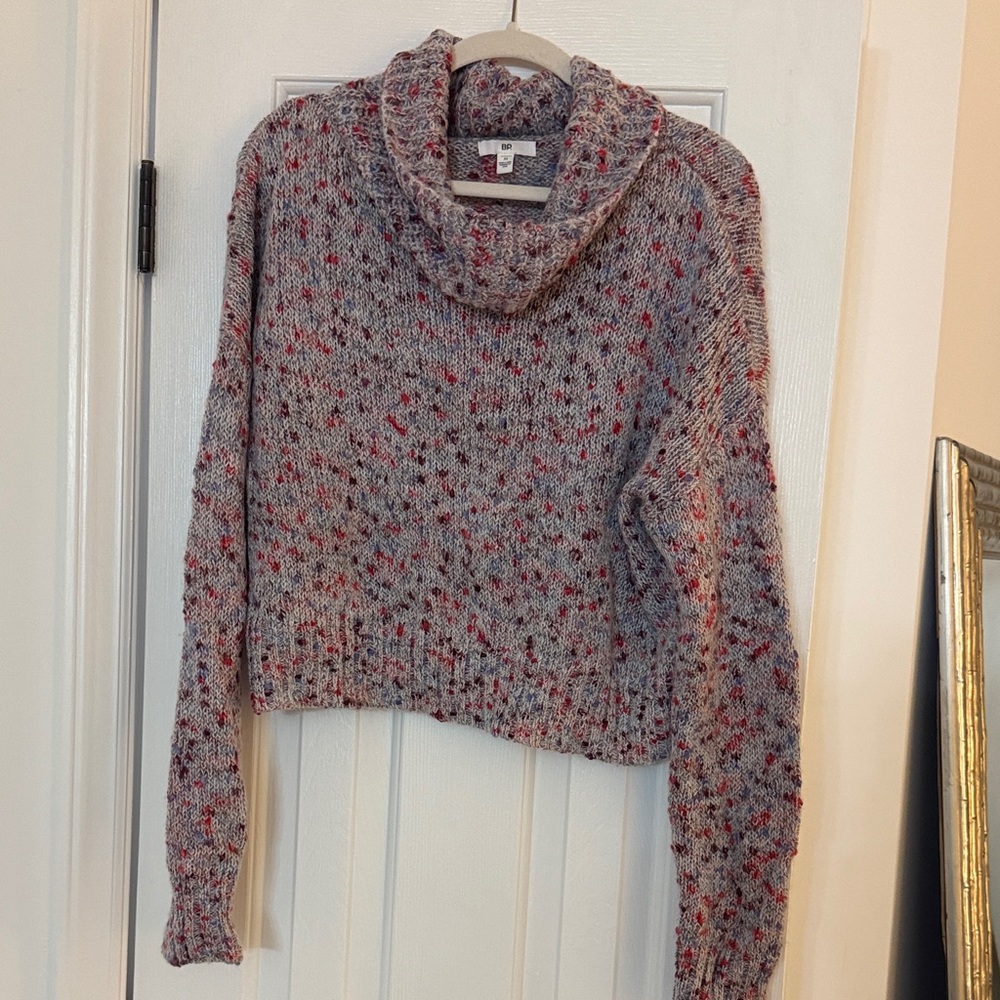 BP Multicolor Cowl Neck Sweater